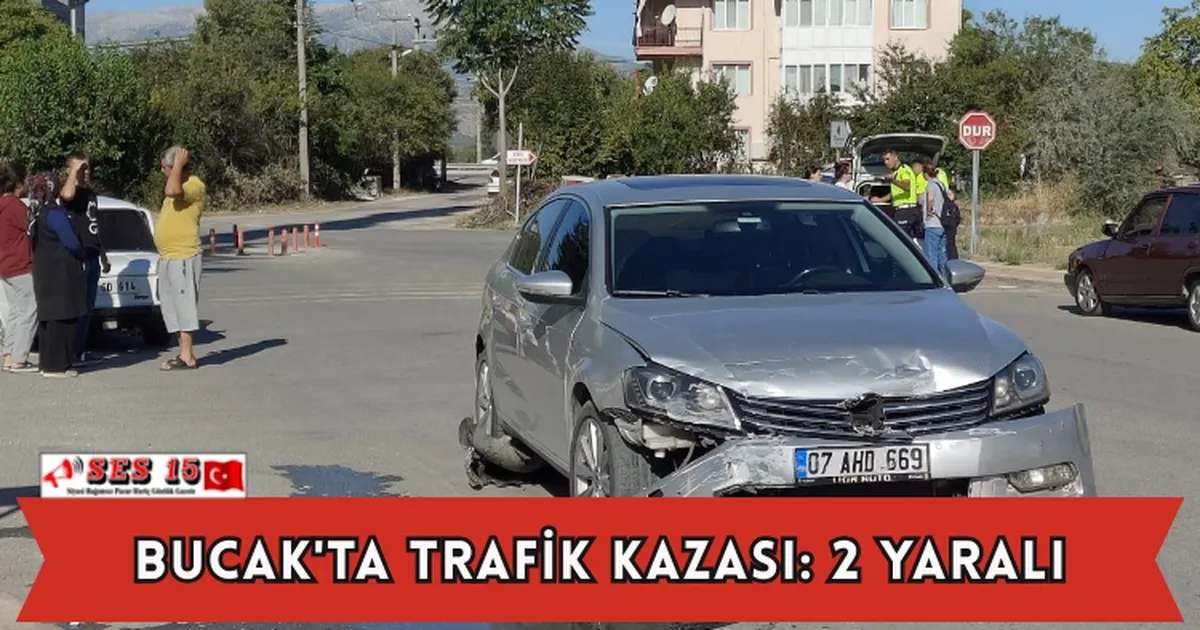 Bucak'ta Trafik Kazası: 2 Yaralı - SES15
