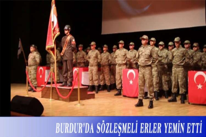 BURDUR’DA KISA DÖNEM ERLER YEMİN ETTİ