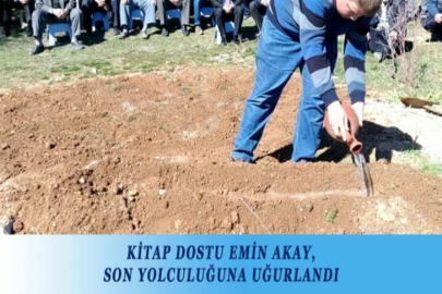 KİTAP DOSTU EMİN AKAY, SON YOLCULUĞUNA UĞURLANDI