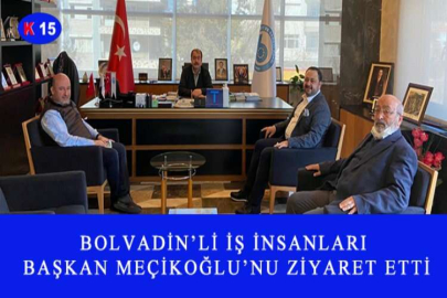 BOLVADİN’Lİ İŞ İNSANLARI BAŞKAN MEÇİKOĞLU’NU ZİYARET ETTİ