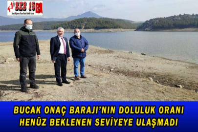 BUCAK ONAÇ BARAJI’NIN DOLULUK ORANI HENÜZ BEKLENEN SEVİYEYE ULAŞMADI