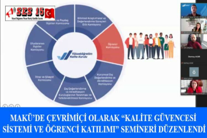 MAKÜ’DE ÇEVRİMİÇİ OLARAK “KALİTE GÜVENCESİ SİSTEMİ VE ÖĞRENCİ KATILIMI” SEMİNERİ DÜZENLENDİ
