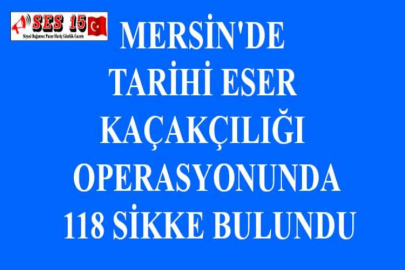 MERSİN'DE TARİHİ ESER KAÇAKÇILIĞI OPERASYONUNDA 118 SİKKE BULUNDU