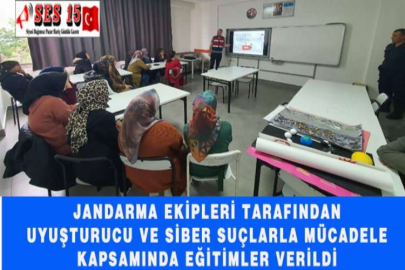 JANDARMA EKİPLERİ TARAFINDAN UYUŞTURUCU VE SİBER SUÇLARLA MÜCADELE KAPSAMINDA EĞİTİMLER VERİLDİ