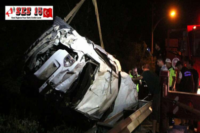 ANTALYA'DA ŞARAMPOLE DEVRİLEN OTOMOBİLDEKİ 2 KİŞİ ÖLDÜ