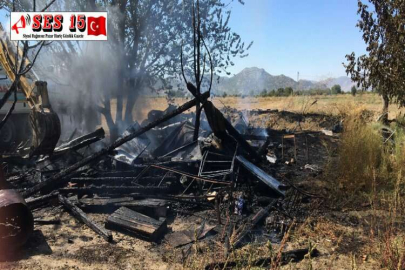 GÜNDOĞDU KÖYÜNDE BULUNAN BAĞ EVİ YANDI