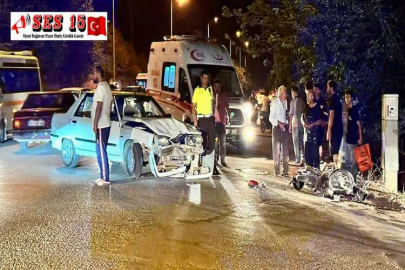 ANTALYA'DA OTOMOBİL İLE MOTOSİKLETİN ÇARPIŞTIĞI KAZADA 1 KİŞİ YARALANDI