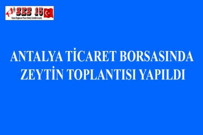 ANTALYA TİCARET BORSASINDA ZEYTİN TOPLANTISI YAPILDI