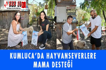KUMLUCA'DA HAYVANSEVERLERE MAMA DESTEĞİ