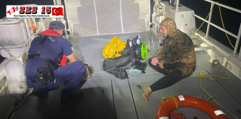 ANTALYA'DA DENİZ SKUTERİYLE MEİS ADASI'NA GEÇMEYE ÇALIŞAN KİŞİ YAKALANDI