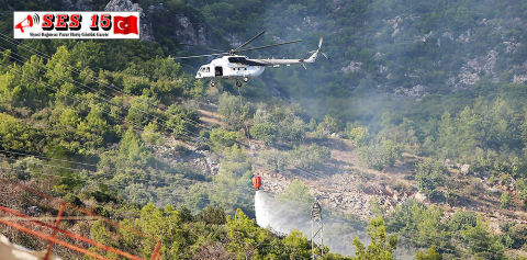 ALANYA'DA MAKİLİK VE AĞAÇLIK ALANDA ÇIKAN YANGIN SÖNDÜRÜLDÜ