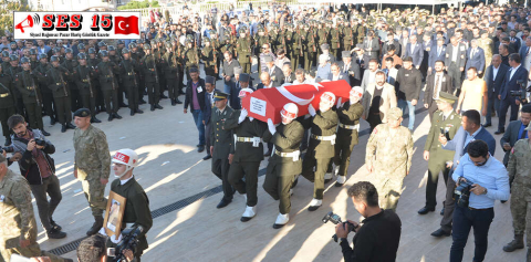ŞEHİT SÖZLEŞMELİ ONBAŞI ALİCAN GÜNEŞ, KAHRAMANMARAŞ'TA SON YOLCULUĞUNA UĞURLANDI