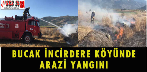 BUCAK İNCİRDERE  KÖYÜNDE ARAZİ YANGINI