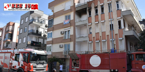 ANTALYA'DA YANGIN ÇIKAN DAİRE KULLANILAMAZ HALE GELDİ