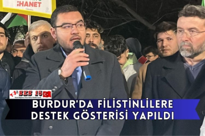 Burdur'da Filistinlilere destek gösterisi yapıldı