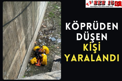 Köprüden düşen kişi yaralandı