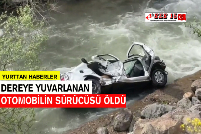 Dereye Yuvarlanan Otomobilin Sürücüsü Öldü