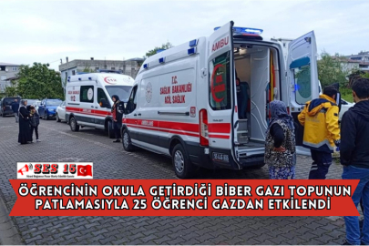 Öğrencinin Okula Getirdiği Biber Gazı Topunun Patlamasıyla 25 Öğrenci Gazdan Etkilendi
