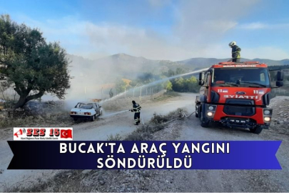 Bucak'ta Araç Yangını Söndürüldü