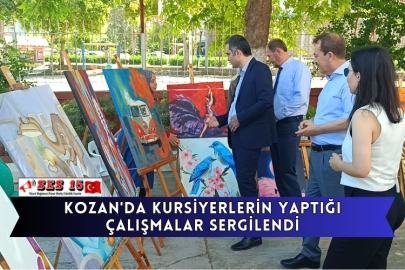 Kozan'da Kursiyerlerin Yaptığı Çalışmalar Sergilendi