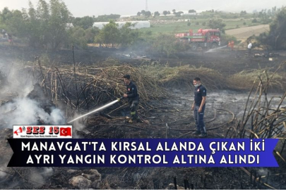 Manavgat'ta Kırsal Alanda Çıkan İki Ayrı Yangın Kontrol Altına Alındı