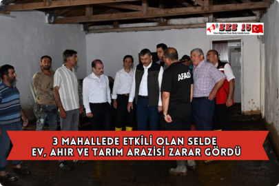 3 Mahallede Etkili Olan Selde Ev, Ahır ve Tarım Arazisi Zarar Gördü