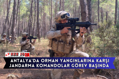 Antalya'da Orman Yangınlarına Karşı Jandarma Komandolar Görev Başında