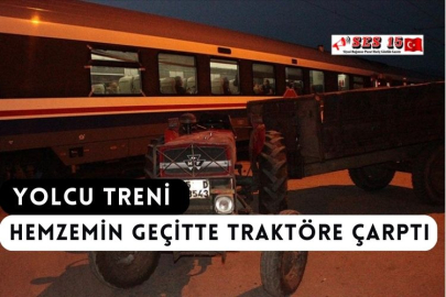 Yolcu Treni Hemzemin Geçitte Traktöre Çarptı