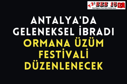 Antalya'da Geleneksel İbradı Ormana Üzüm Festivali Düzenlenecek