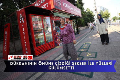 Dükkanının Önüne Çizdiği Seksek İle Yüzleri Gülümsetti