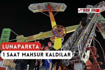 Lunaparkta 1 Saat Mahsur Kaldılar