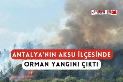 Antalya'nın Aksu İlçesinde Orman Yangını Çıktı
