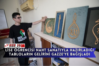 Lise Öğrencisi Naht Sanatıyla Hazırladığı Tabloların Gelirini Gazze'ye Bağışladı