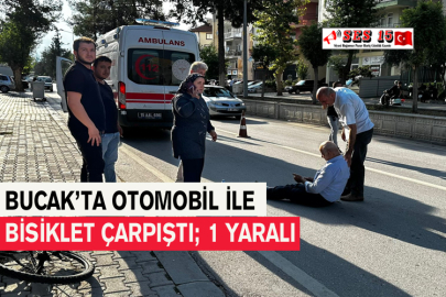 Bucak’ta Otomobil İle Bisiklet Çarpıştı; 1 Yaralı