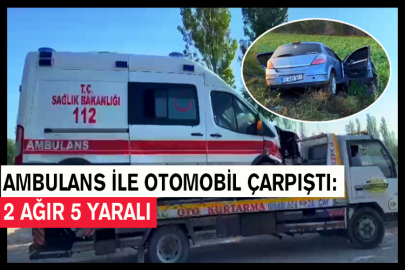 Ambulans İle Otomobil Çarpıştı: 2 Ağır 5 Yaralı