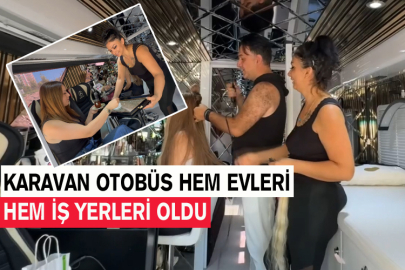 Karavan Otobüs Hem Evleri Hem İş Yerleri Oldu