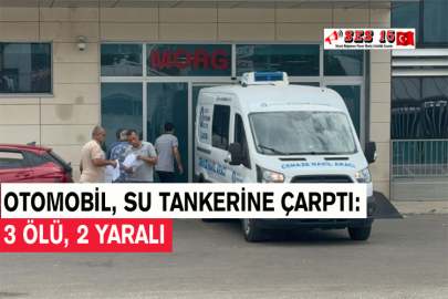 Otomobil, Su Tankerine Çarptı: 3 Ölü, 2 Yaralı