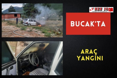 Bucak'ta Araç Yangını