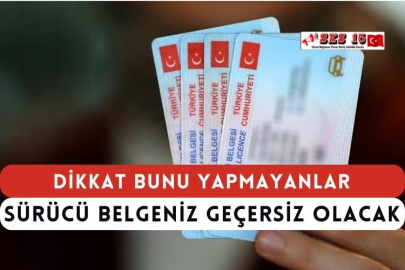 Dikkat Bunu Yapmayanlar Sürücü Belgeniz Geçersiz Olacak