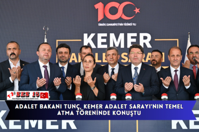 Adalet Bakanı Tunç, Kemer Adalet Sarayı'nın Temel Atma Töreninde Konuştu
