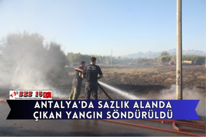 Antalya'da Sazlık Alanda Çıkan Yangın Söndürüldü