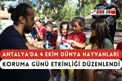 Antalya'da 4 Ekim Dünya Hayvanları Koruma Günü Etkinliği Düzenlendi