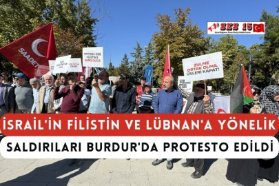 İsrail'in Filistin Ve Lübnan'a Yönelik Saldırıları Burdur'da Protesto Edildi