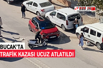 Bucak’ta Trafik Kazası Ucuz Atlatıldı