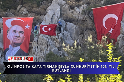 Olimpos'ta Kaya Tırmanışıyla Cumhuriyet'in 101. Yılı Kutlandı