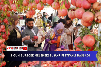 3 Gün Sürecek Geleneksel Nar Festivali Başladı