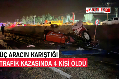 Üç Aracın Karıştığı Trafik Kazasında 4 Kişi Öldü