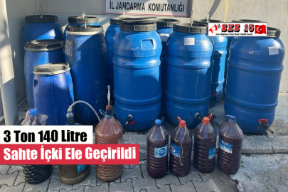 3 Ton 140 Litre Sahte İçki Ele Geçirildi