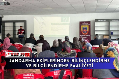 Jandarma Ekiplerinden Bilinçlendirme Ve Bilgilendirme Faaliyeti