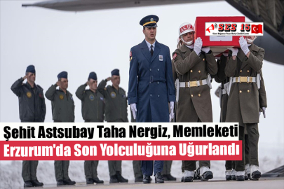 Şehit Astsubay Taha Nergiz, Memleketi Erzurum'da Son Yolculuğuna Uğurlandı